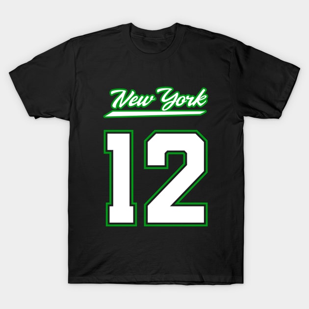 Joe Namath New York Jets Black Jersey Shirt T-Shirt by johnnystackart